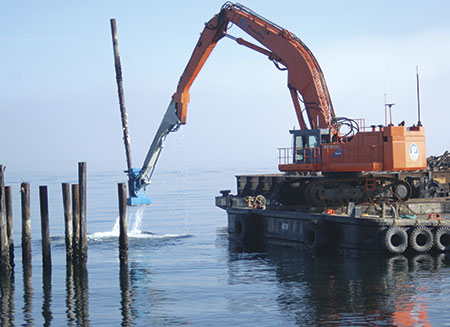 First Place Shearing old piles underwater Removing the Asacro Smelter dock Submitted by Ed Danzer