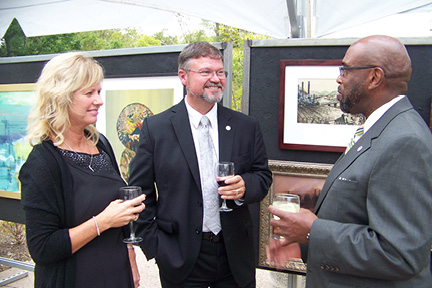 (From left) Guests and Dr. Quintin Bullock, CCAC President