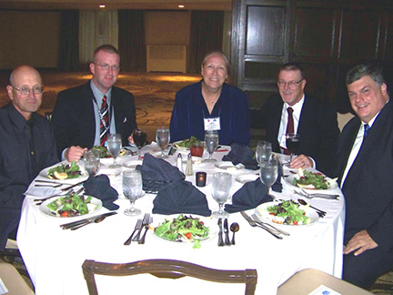 Annual Dinner: (Left  to right) Rocky Phoenix, John Juhasz, Jan Bullers, Rich Bullers, Ken Dulinski