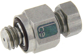 Miniature 10-32 Compression Fitting for Use with 1/32″ OD Tubing