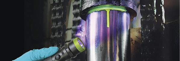 Fluorescents Shine a Light on Leaky Hydraulic Systems