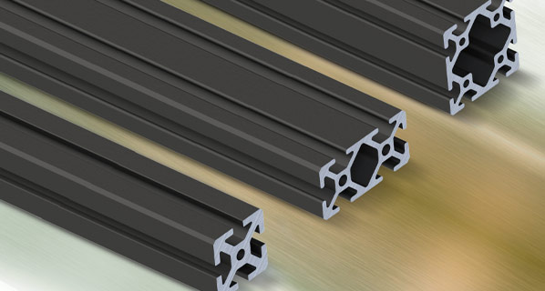 Black Anodized T-slotted Rails from AutomationDirect